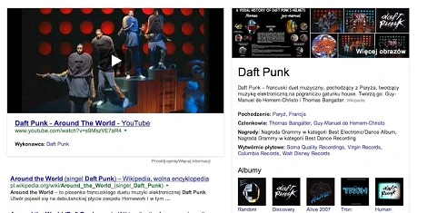 Google się umuzycznia. Graf wiedzy z nowymi funkcjami