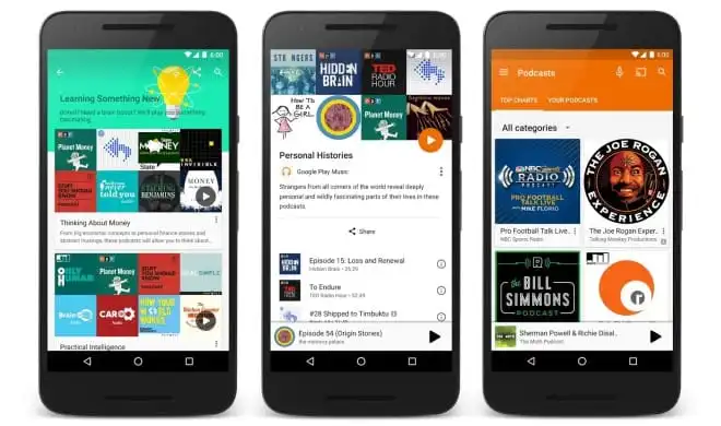 W Google Play Music pojawiły się podcasty