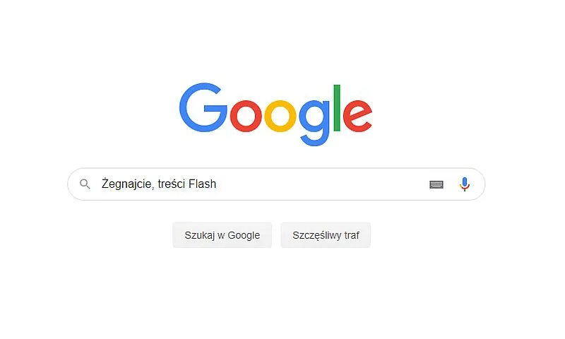 W wyszukiwarce Google nie znajdziecie wkrótce żadnych treści Flash