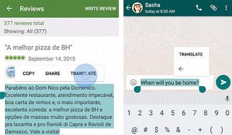 Android 6.0 umożliwia tłumaczenie tekstu bezpośrednio w aplikacjach