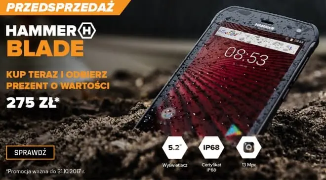 Hammer Blade trafił do przedsprzedaży. To pancerny smartfon z czytnikiem linii papilarnych