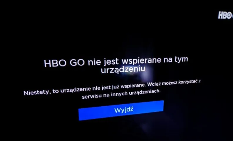 HBO GO odcina użytkowników niektórych telewizorów od usługi