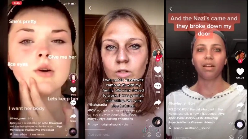 Nowe wyzwanie na TikToku. Użytkownicy udają ofiary Holokaustu