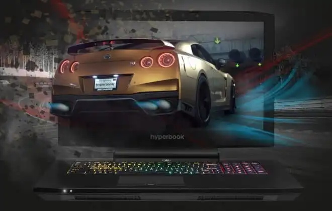 Hyperbook N13 z zewnętrzną kartą GeForce GTX 1080 Ti