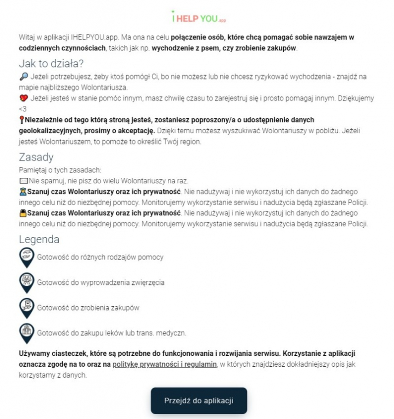 ihelpyou aplikacja
