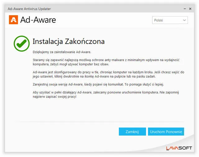 instalacja zakonczona