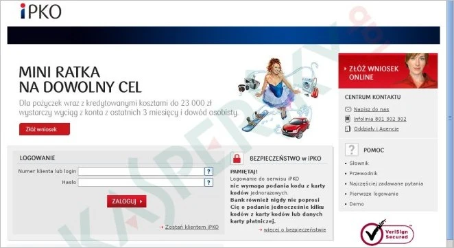 Nowa fala ataków na użytkowników serwisu iPKO