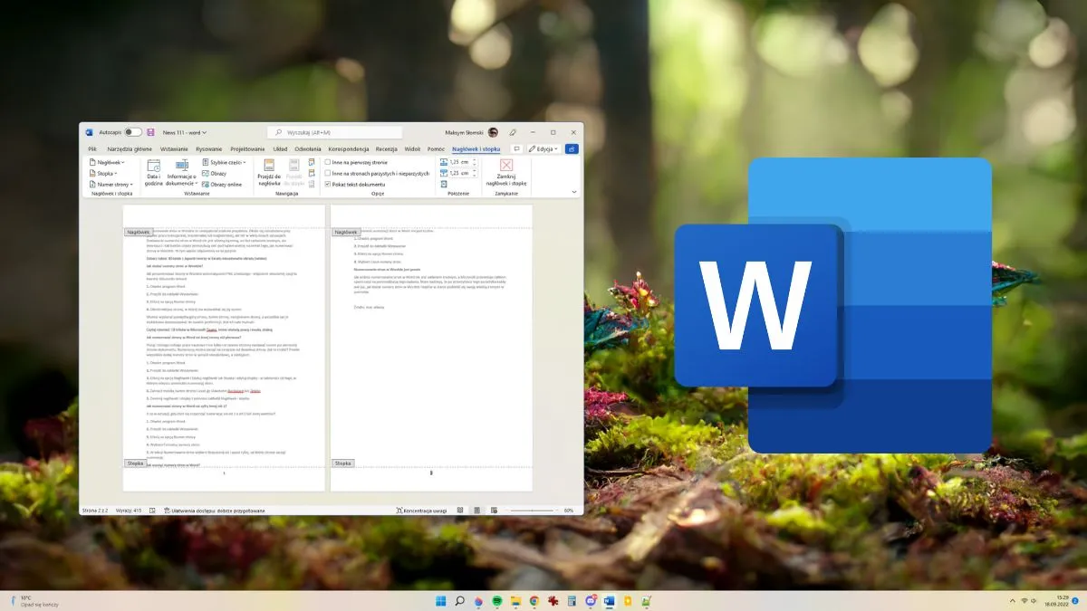 Jak wstawić numery stron w Wordzie?