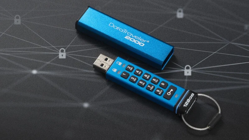Mocno zabezpieczony pendrive z klawiaturą. Kingston DataTraveler 2000 128 GB
