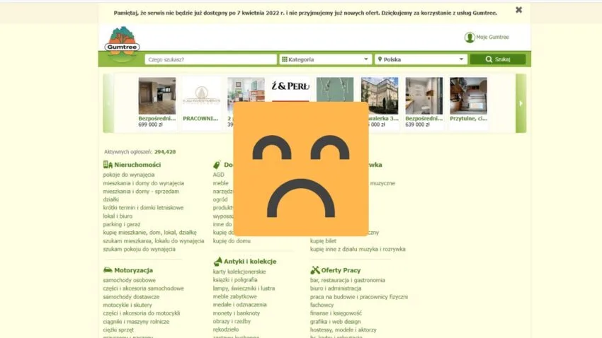 To koniec Gumtree w Polsce