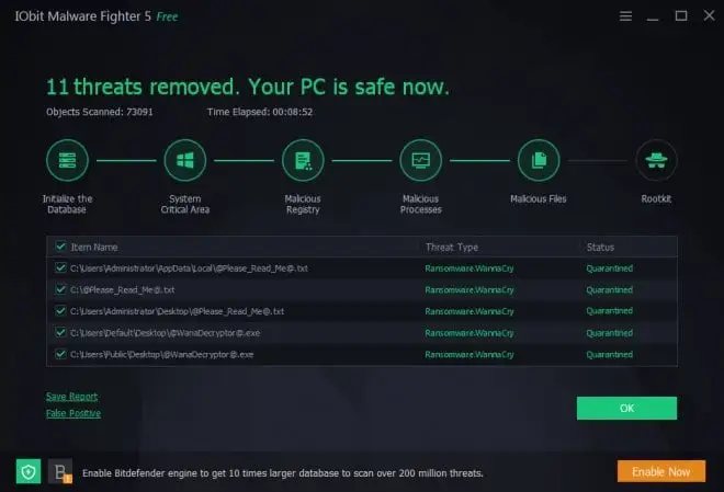 IObit Malware Fighter 5 ochroni komputer przed WannaCry