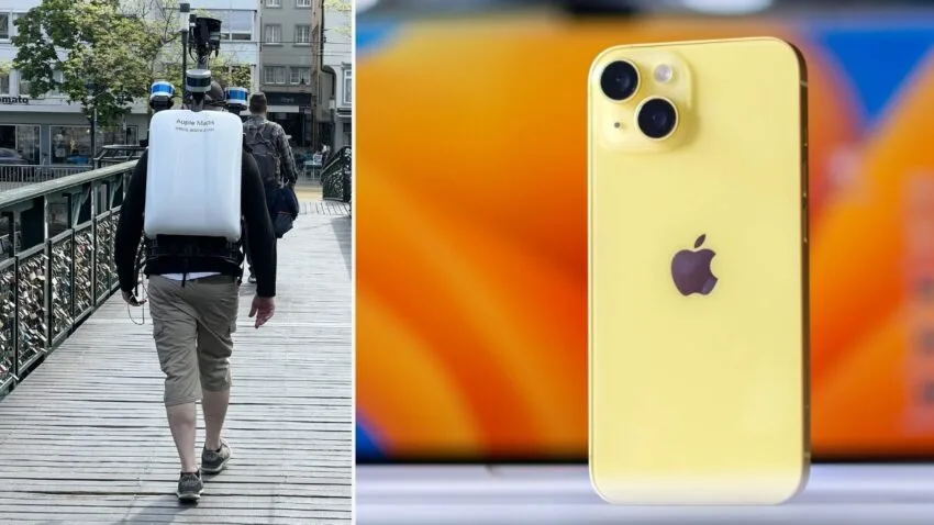 Ludzie z plecakami Apple na ulicach Warszawy. Wiemy, o co chodzi