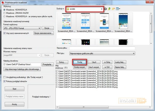 masowa zmiana formatu zdjec 2