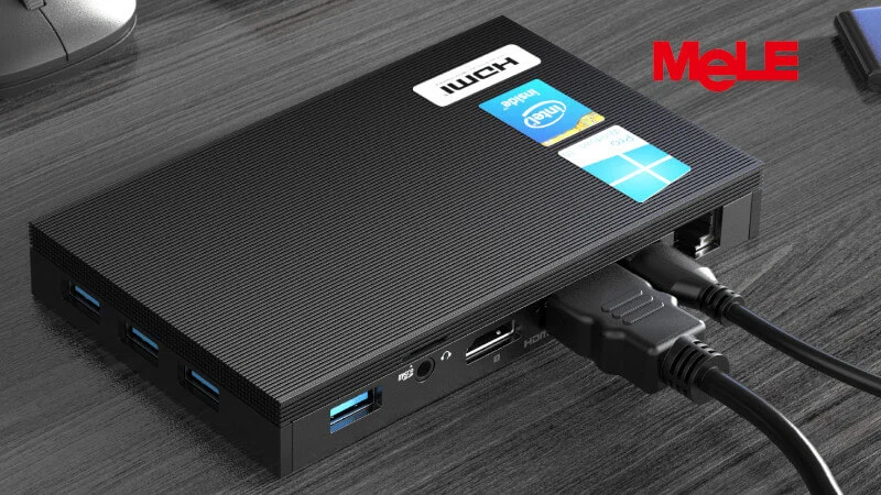 Mele Quieter2. Mini PC z bogatymi złączami. Pobiera jedynie 10 W zasilania