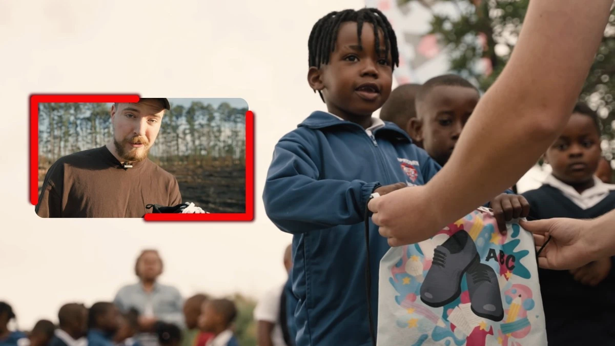 MrBeast rozdał potrzebującym dzieciom 20000 par butów. Został skrytykowany