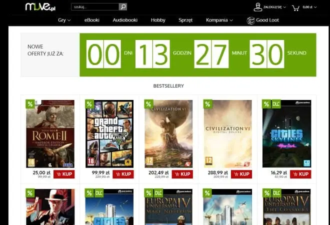 Czarny Piątek w sklepie Muve. Sporo gier w atrakcyjnych cenach