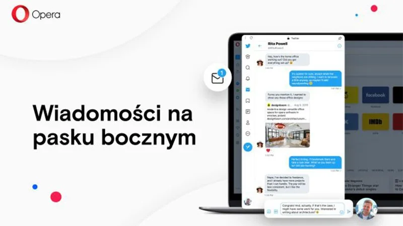 Nie tylko Instagram. Opera otrzymała wbudowanego Twittera