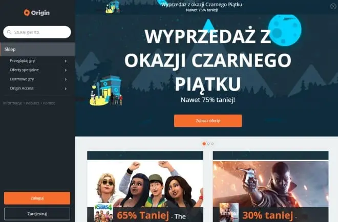 Ruszyła wyprzedaż gier na Origin z okazji Czarnego Piątku