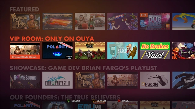 OUYA Menu
