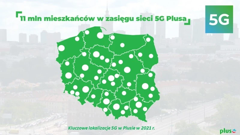 Plus rozbuduje 5G również w mniejszych miejscowościach