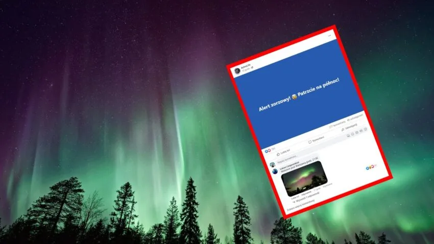 Niebo nad całą Polską rozświetliły zorze polarne. Takiego widoku nie było od lat