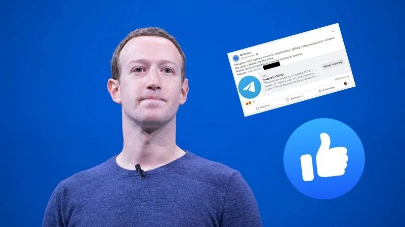 Facebook polecił mi zakup nielegalnego certyfikatu COVID
