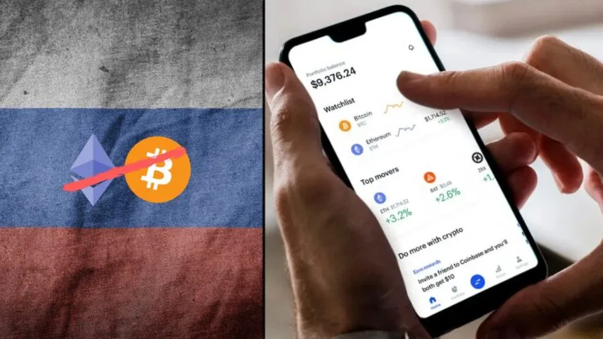 Giełda kryptowalut Coinbase zablokowała 25000 kont z Rosji