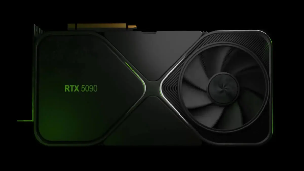 GeForce RTX 5090 z tej wizualizacji jest ogromny. Fan zażartował z gabarytów kart graficznych
