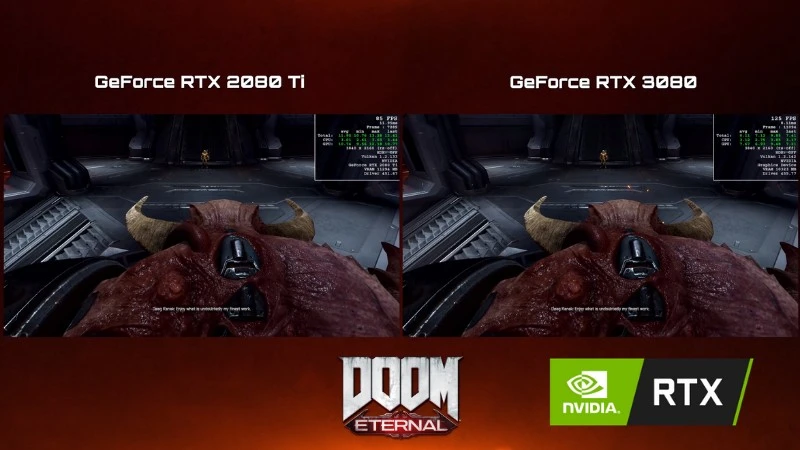 NVIDIA RTX 3080 miażdży RTX 2080 Ti w DOOM Eternal. Jestem w szoku (wideo)