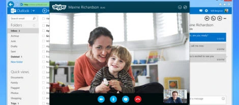 Rozmowy przez Skype zintegrowane z Outlook.com