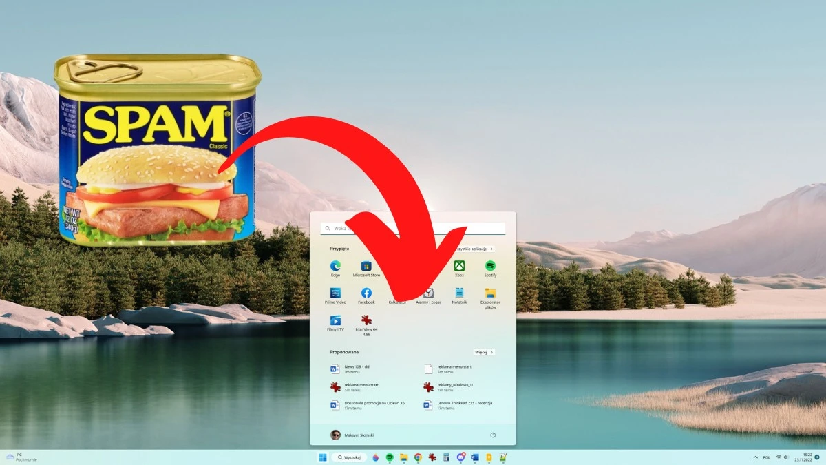 Menu Start to teraz narzędzie do serwowania reklam i rekomendacji