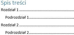 Jak zrobić automatyczny spis treści w Wordzie?