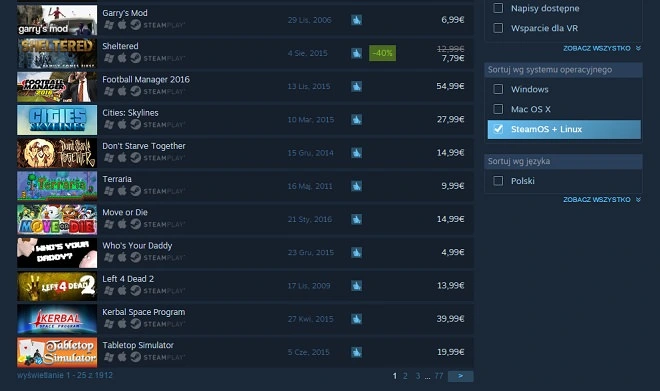 Na Steamie dla Linuksa jest już ponad 1900 gier