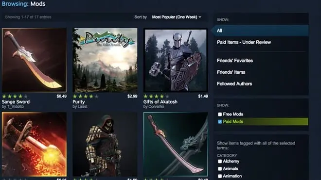 Valve zamierza powrócić do płatnych modów na Steamie