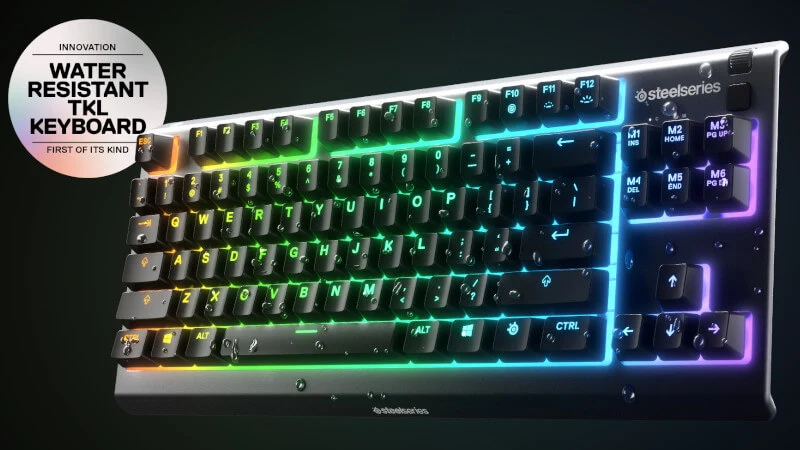 Woda jej niestraszna. Gamingowa klawiatura RGB SteelSeries Apex 3 TKL