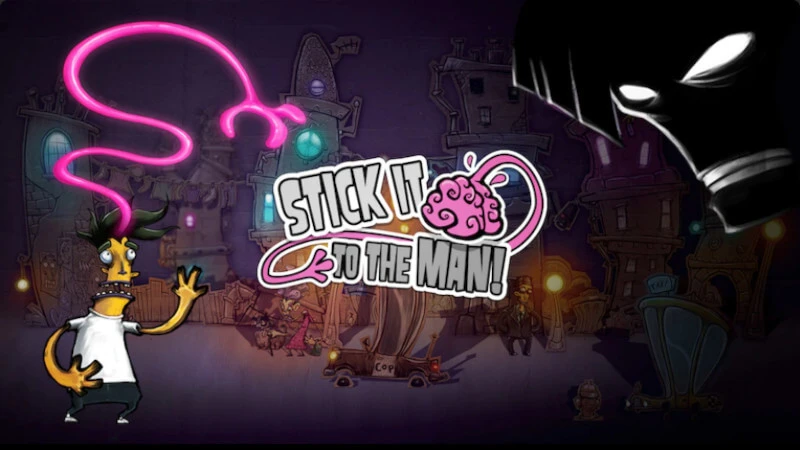 Abstrakcyjny Stick It To The Man! Za darmo na Epic Games Store