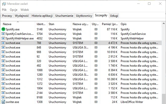 Jak naprawić duże zużycie procesora przez svchost.exe?