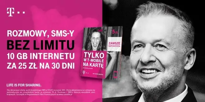 T-Mobile prezentuje prostą ofertę na kartę. No limit i 10 GB za 25 zł