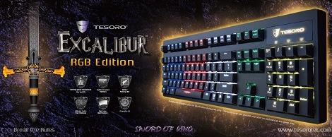 Tesoro Excalibur RGB – klawiatura mechaniczna z kolorowym podświetleniem