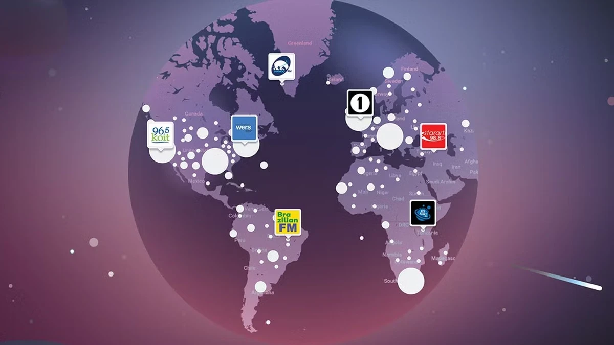 Ta mapa pozwoli Ci znaleźć stacje radiowe z całego świata