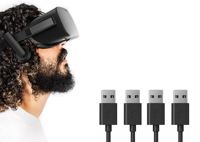 Oculus Rift CV1 będzie wymagał czterech portów USB