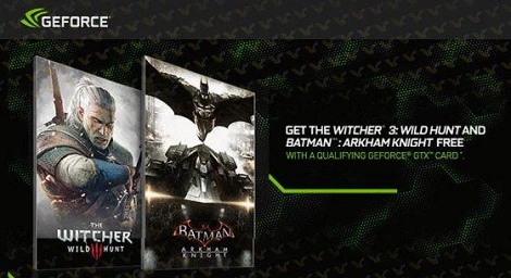 Kupując kartę Nvidii otrzymasz Wiedźmina 3 oraz Batman: Arkham Knight za darmo