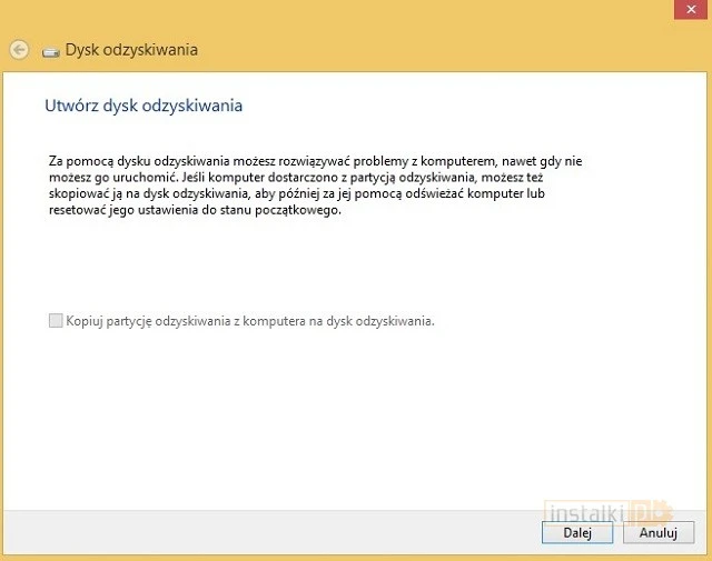 win8 dysk naprawy systemu 2