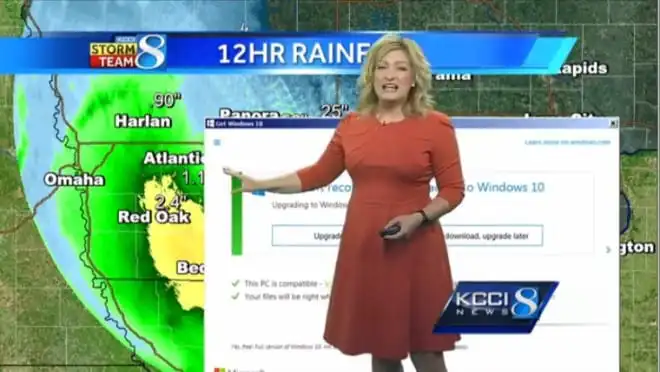 Komunikat z Windows 10 przeszkodził podczas prognozy pogody