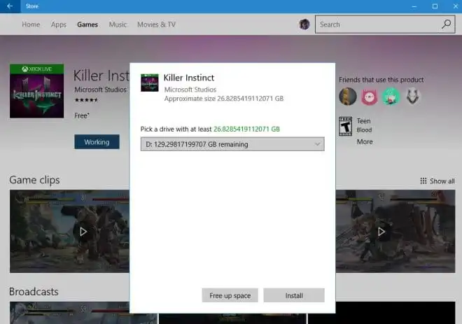 Windows Store pozwoli wybrać miejsce instalacji gier i aplikacji
