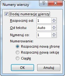 word numerowanie 4