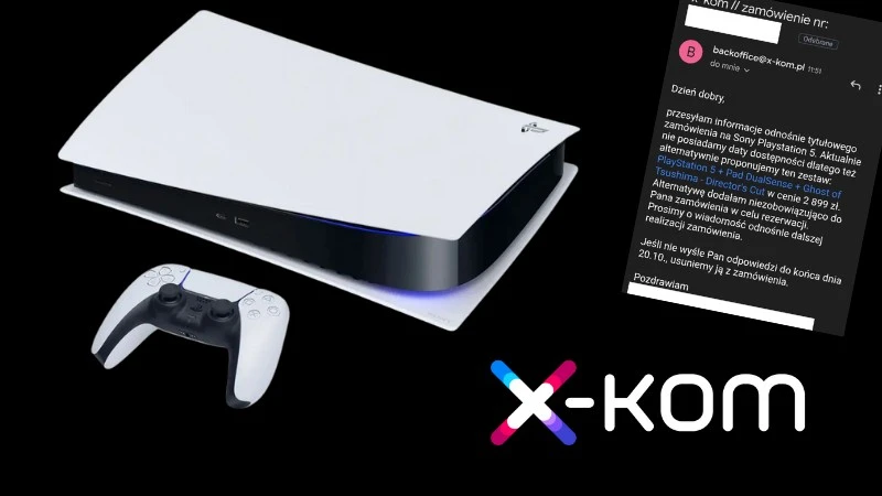 Zamówił PS5 w x-kom. Po roku oczekiwania sklep proponuje droższy zestaw [aktualizacja]