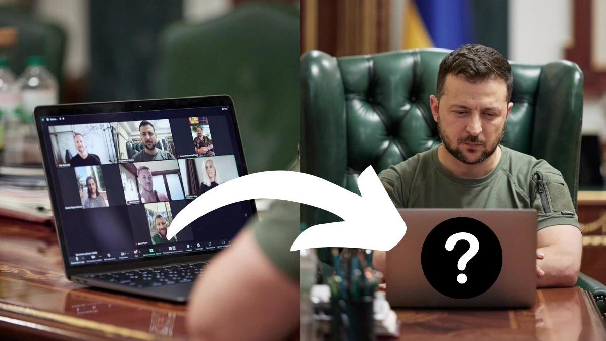 Z takiego laptopa korzysta Prezydent Ukrainy Wołodymyr Zełenski